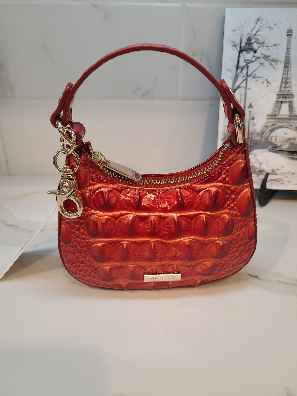 NWT Brahmin Radiant Red Melbourne Lollie Mini/Micro - Picture 3 of 15